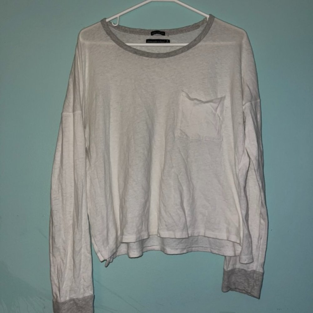 Abercrombie & Fitch White Long Sleeve